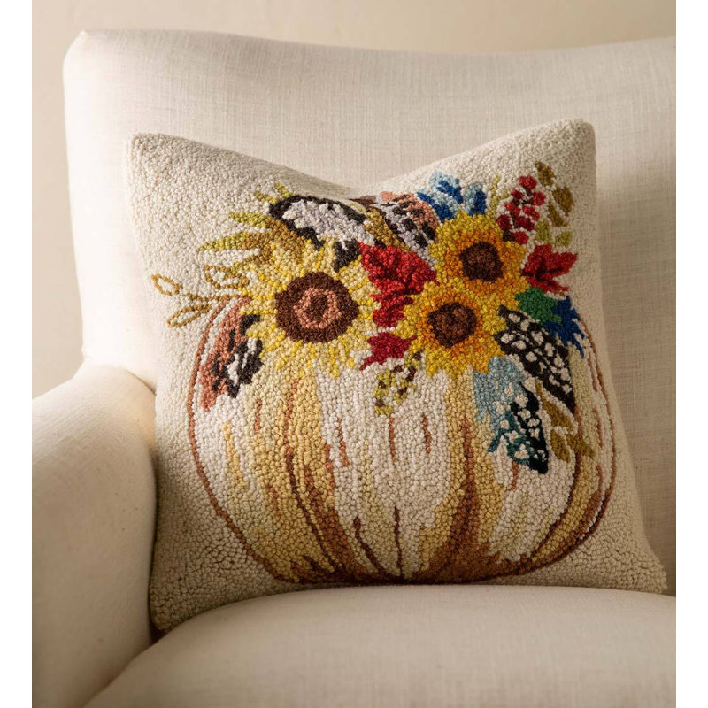 Floral Down Throw Pillow