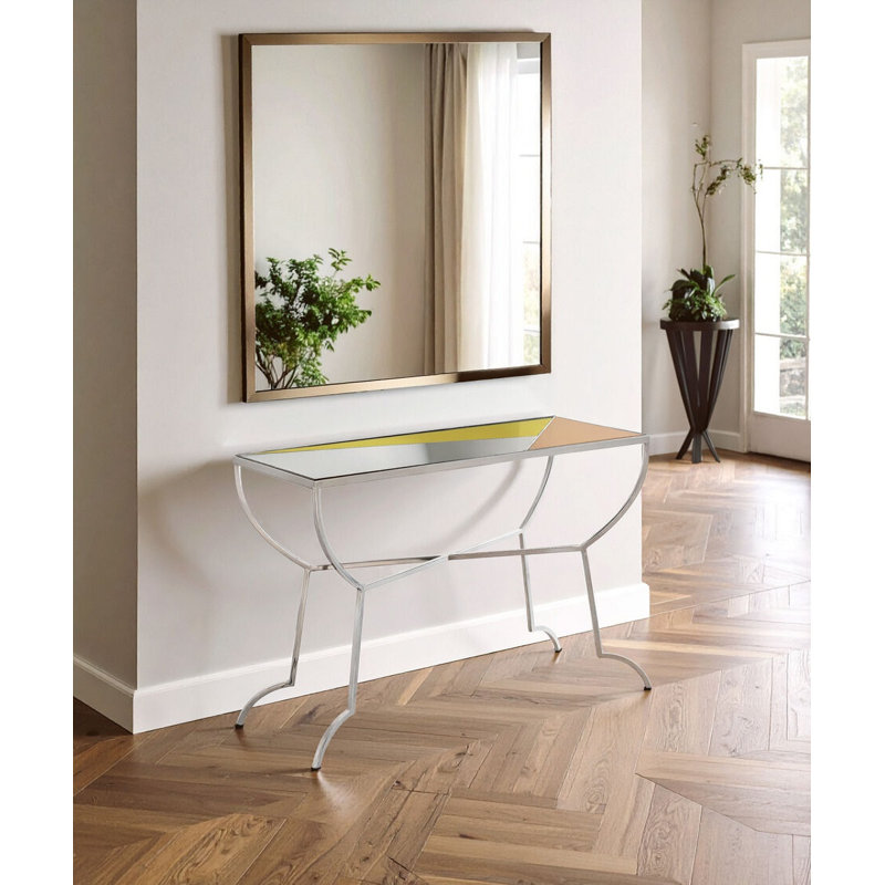 102cm Glass Top Console Table