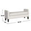 Banc d'appoint rembourré en tissu avec accoudoirs
