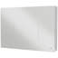 Armoire à pharmacie de salle de bain avec tablette réglable - H 25,5 po x l 35,5 po x P 6 po, blanc, fixation murale, lumières et miroir 26 po x 36 po, tablette ultrabrillante, alimentée, rangement