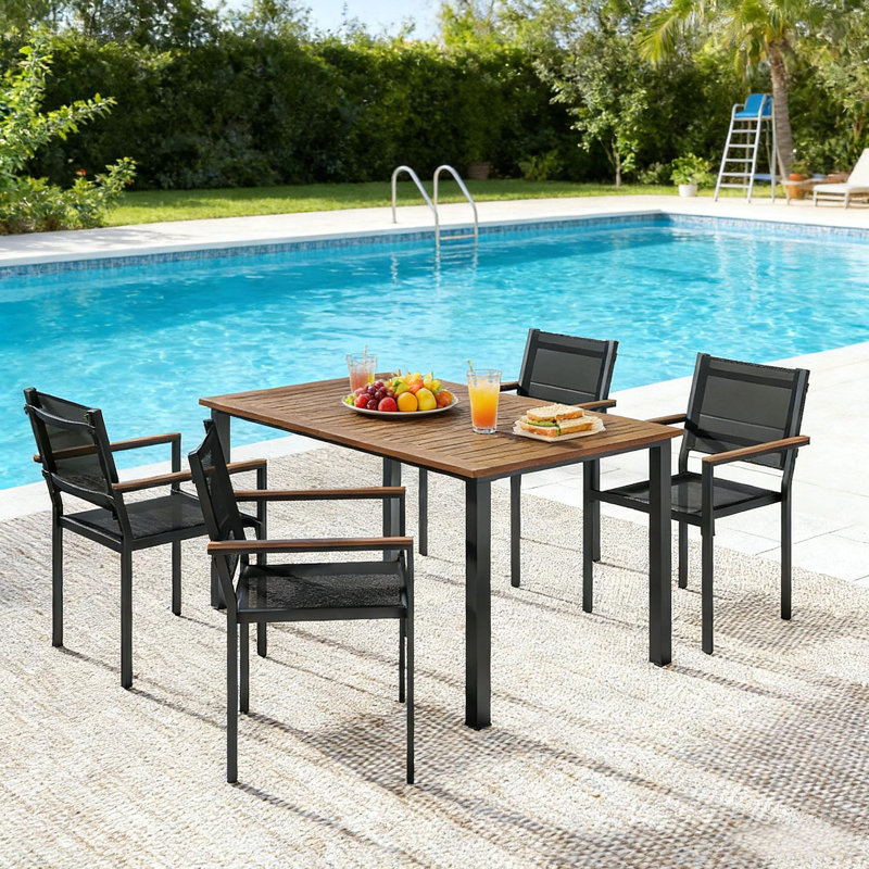 Ensemble de table et chaises de conversation, ensemble de salle à manger d'extérieur, ensemble de table et chaises de jardin