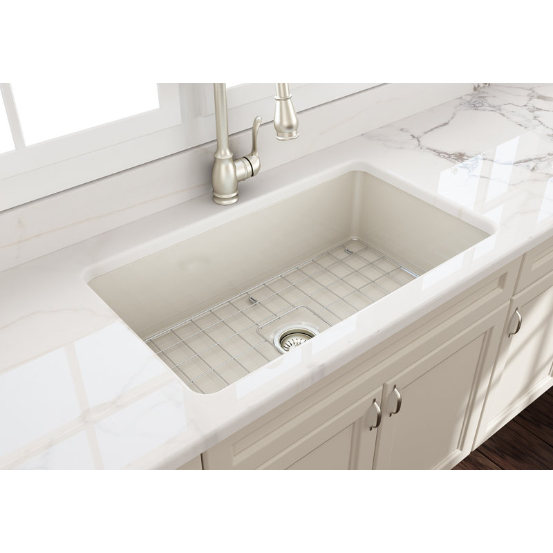 32'' L Kitchen Sink, Biscuit