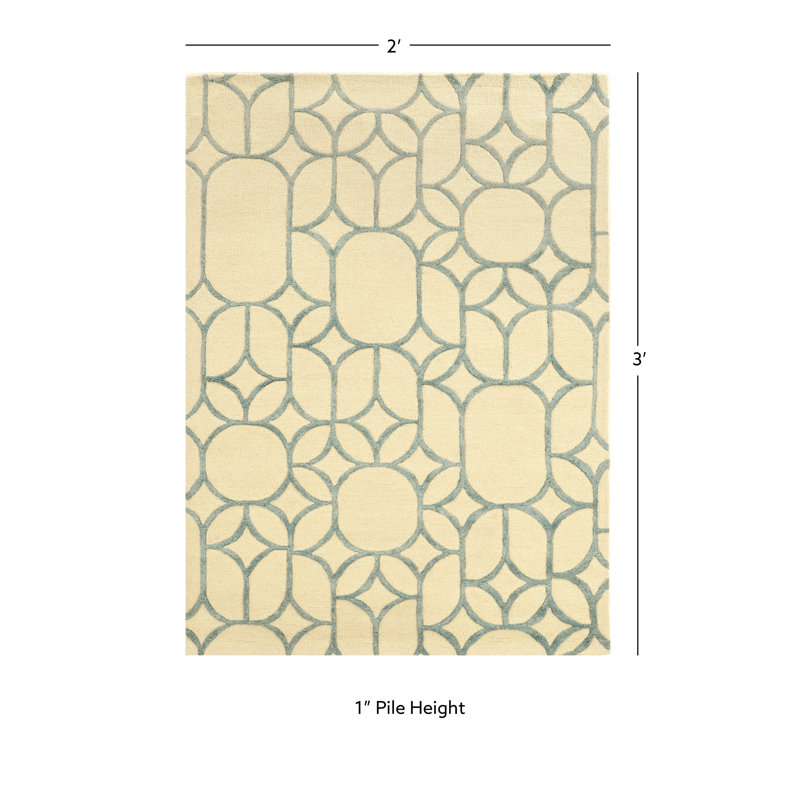 Cheshunt Wool Geometric Indoor Rug, Rectangle 2' x 3'