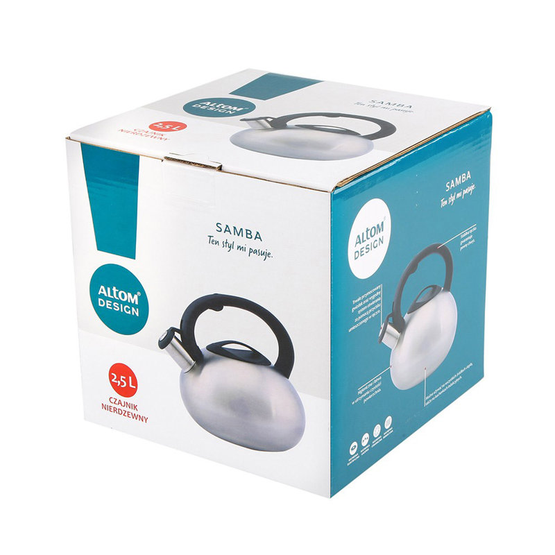 Symple Stuff Marsden 2.5L Stainless Steel Whistling Stovetop Tea Kettle
