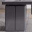 Gris foncé + pierre frittée rectangulaire noire + bois manufacturé + bureau en fer avec 3 tiroirs-109598058