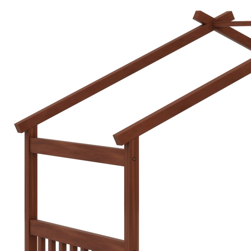 Lit House avec lit gigogne, Noyer