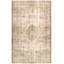 Tapis décoratif en laine gris clair en laine de conception unique 6 pi 4 po x 10 pi 1 po noué à la main