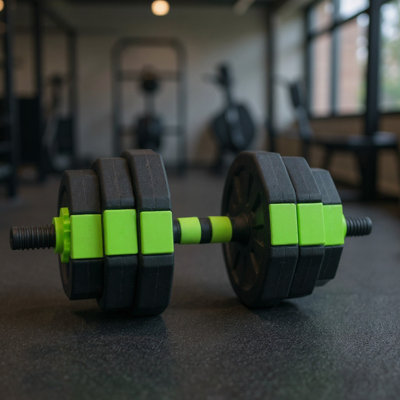 4-in-1 Adjustable Dumbbell Set，44 lbs Weight Set Used as Dumbbell，Kettlebell & Push up Stand，Green