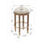Modern Upholstered Bar Stool Without Backrest With Gold Ring Stirrups-1434673769