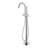 39"H Single Handle Floor Mounted Freestanding Tub Filler With Handheld Shower-125502670