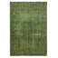 Tapis turc fabriqué à la main de couleur verte 6,6 x 9,4 pi pour le salon