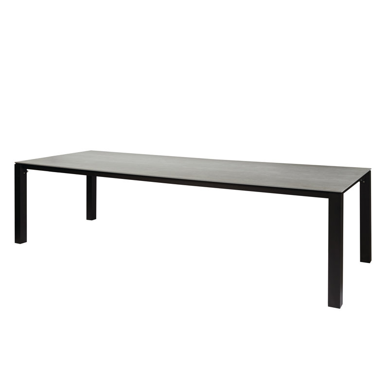 Machar Outdoor Dining Table, 39.38" W x 110.25" L x 29.5" H, Black, Gray