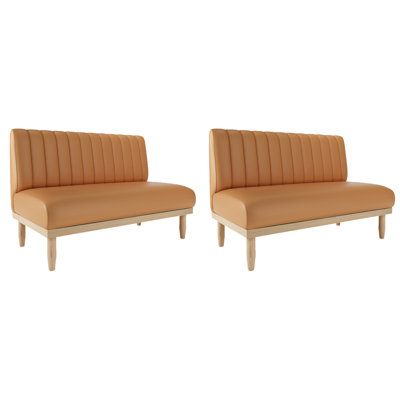 Banc rembourré en similicuir Modern Simple Cafe