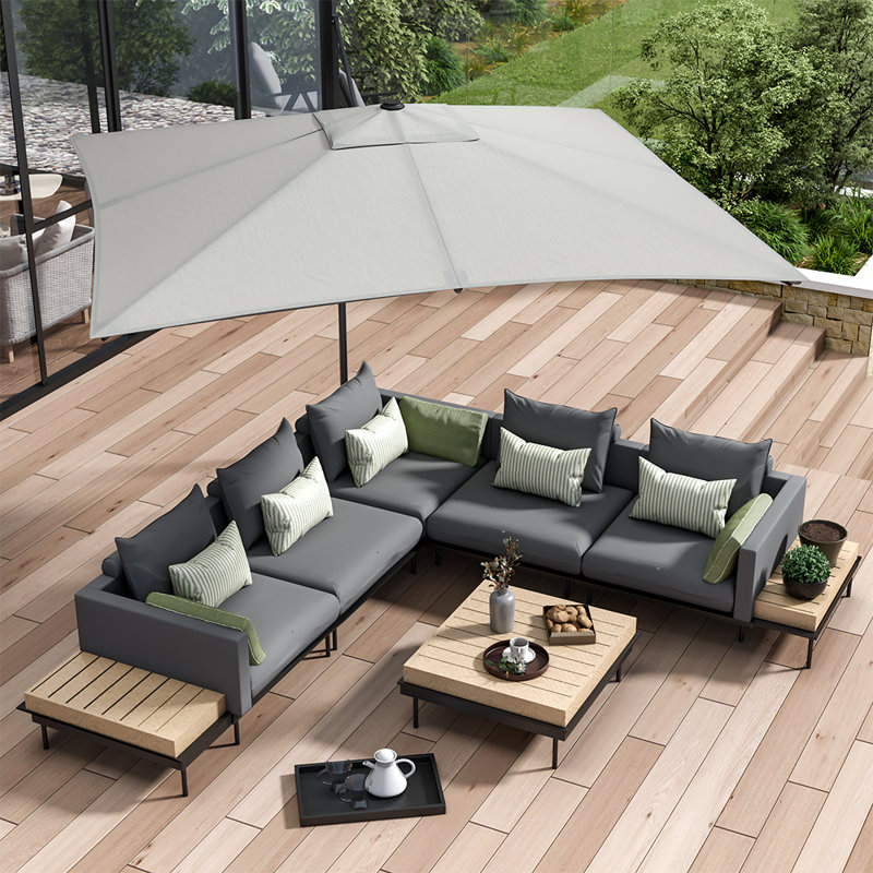 300cm Balcony Parasol, Grey