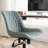 Armless Swivel Office Chair Faux Leather Upholstered Waterproof Desk Chair Ergonomic Adjustable Computer Chair-1106344807