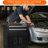 Garage Storage Cabinet Tool Cart With 2 Drawer And Lockable Door, Four Wheels, Black Color, Eva Cushion,industrial Service Utility Tool Cart For Mechanics, Garage, Workshop Black