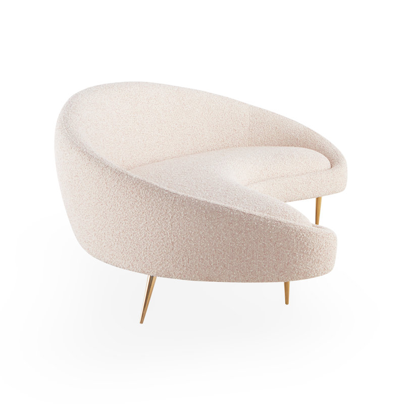 Ether Curved Sofa, Cirrus Blush