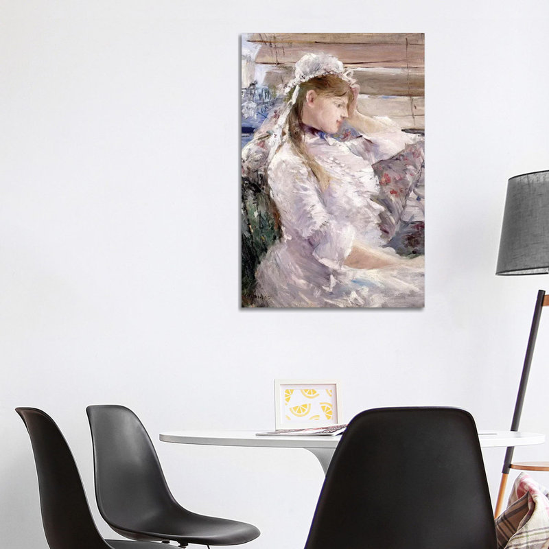 Profile Of A Seated Young Woman by Berthe Morisot - Wrapped Canvas Painting, 101.6cm H x 66.04cm W x 1.91cm D