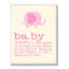 Art textuel sur bois Guppy «Pink Elephant Baby»