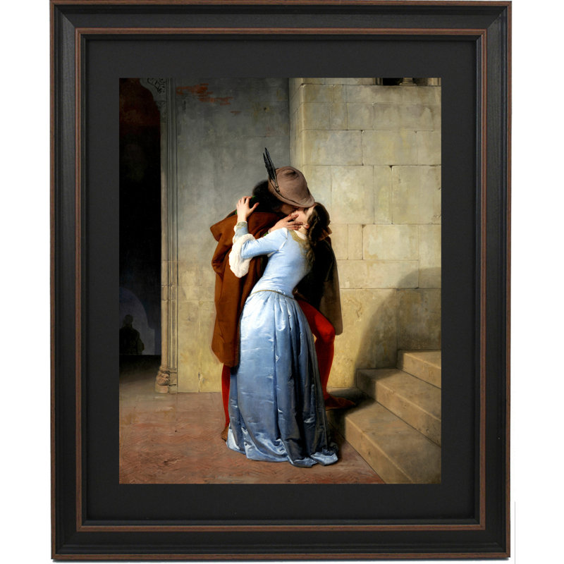 Le Baiser par Francesco Hayez, H 36 po x l 31 po
