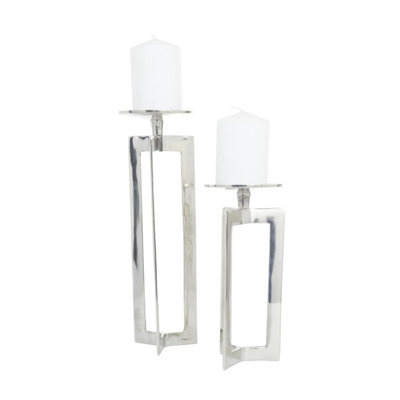 Ensemble de porte-bougie en aluminium
