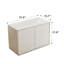 Armoire de rangement moderne trois pièces 94,47 pouces avec portes à pousser (ensemble de 3)
