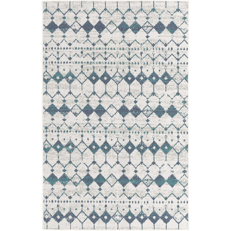 Geometric Indoor / Outdoor Rug, Rectangle 5'3" x 8'