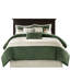 Édredon très grand - 7 pièces en faux suède avec toucher doux et rembourrage pour jupe de lit décorative froissée