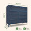 Commode 10 tiroirs Naima - Bleu marine-2090917765-2104125003