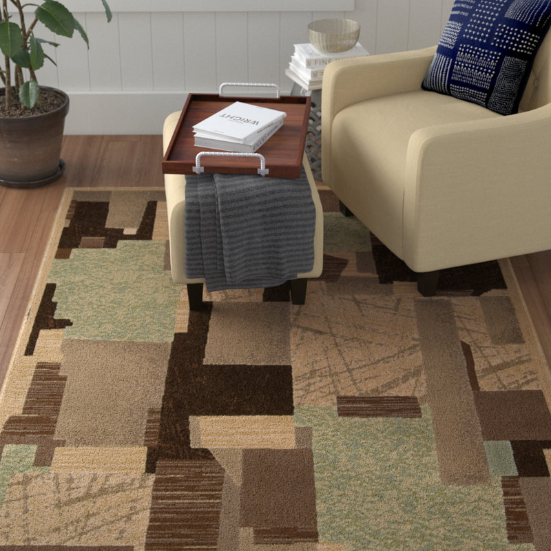 Abstract Indoor Rug, Rectangle 7'10" x 10'6"