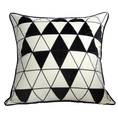 Embroidered Cotton Reversible Pillow Cover