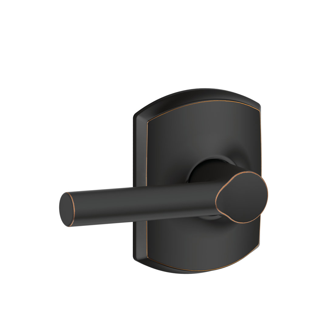 Broadway Lever with Greenwich Trim Lock Schlage 