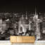 Papier peint autocollant noir et blanc New York City Skyscrapers Cityscape at Night-93996810