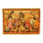 Luxie No Pattern and Not Solid Color Handmade Rectangle 3'4" x 5' Wool Area Rug in Beige/Orange