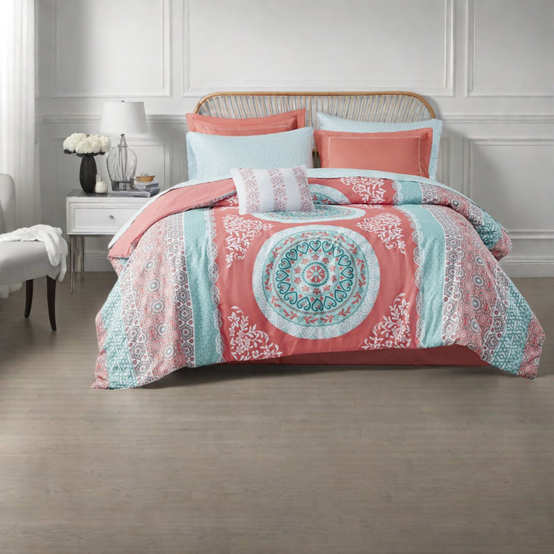 Complete Full Bedding Sets, Polyester Boho Medallion Comfort For Home