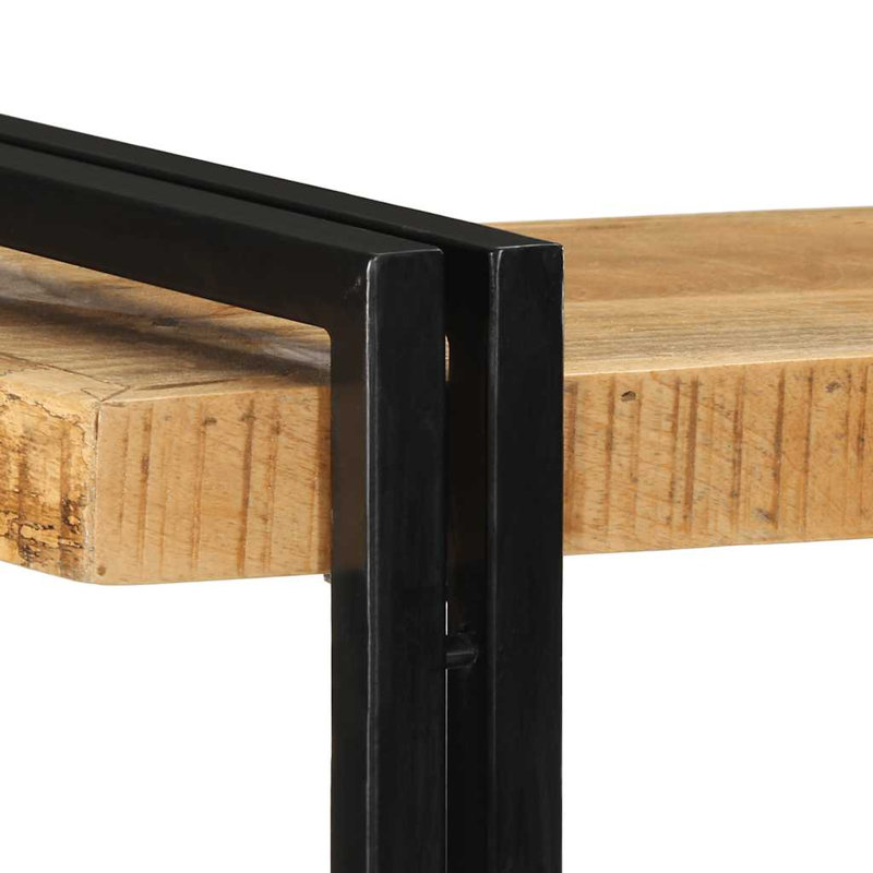 Solid Wood Media Shelves, 45cm H x 110cm W x 33cm D, Natural