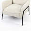 Chaises d'appoint modernes, structure en métal rayé, salon compact à domicile