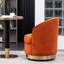 s Fauteuil rotatif en velours orange - Confortable et moderne-1081875767