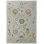 Karina Hand Knotted Wool Floral Area Rug in Gray/Light Blue/Ivory
