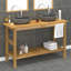 1143cm Double Bathroom Vanity Base Only in Brown