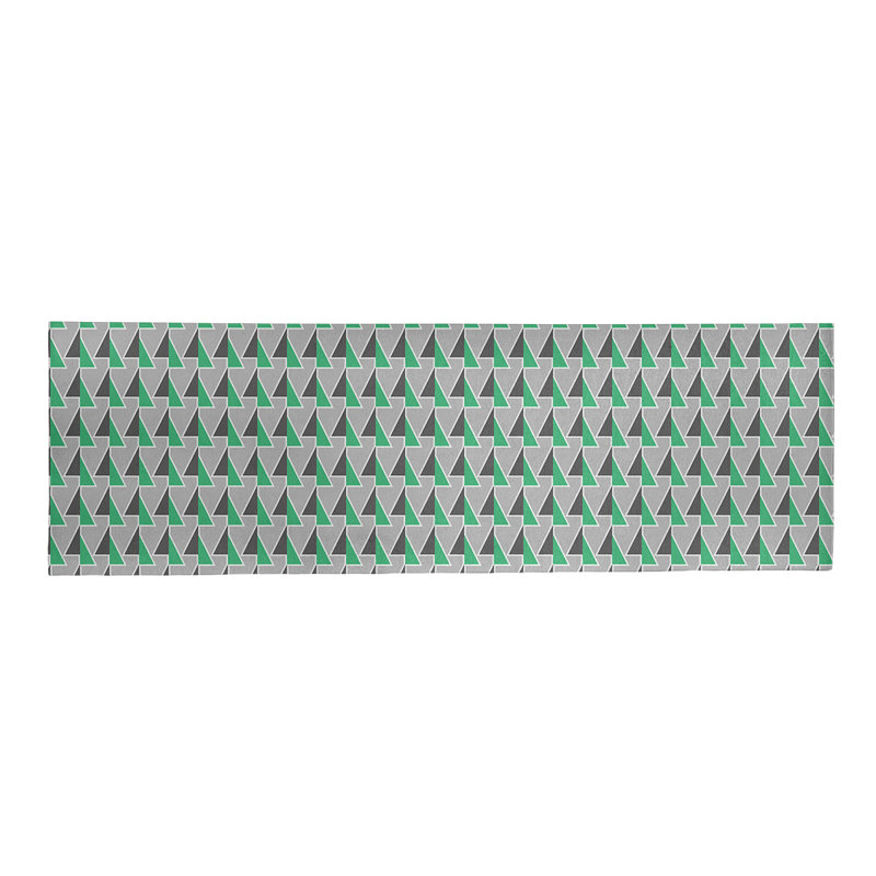 Tapis avec flèches déplacées gris/noir/vert, Tapis de couloir 2 pi 5 po x 8 pi