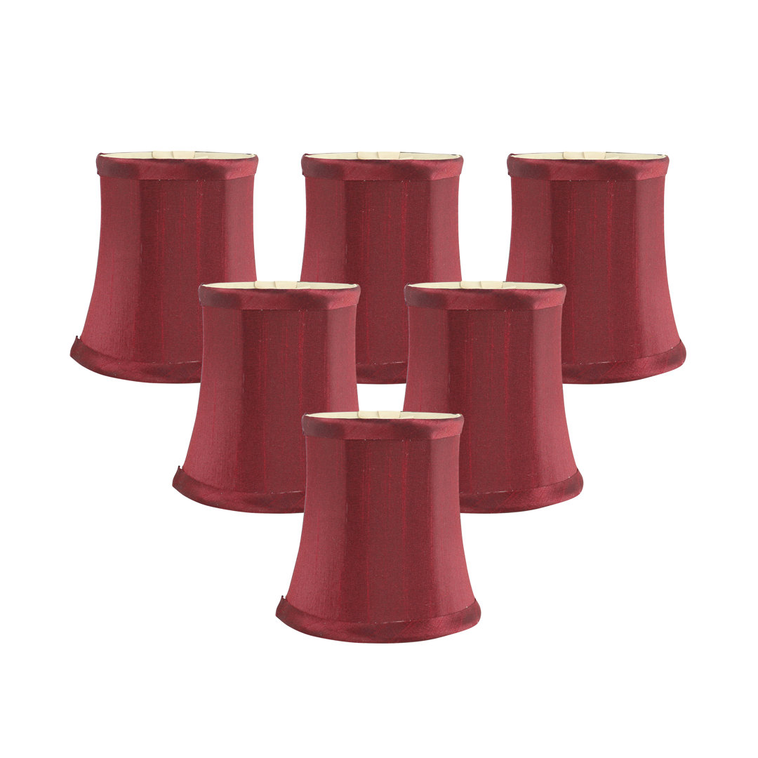 Everly Quinn Faux Silk Clip On Chandelier Lamp Shades (Set of 6) Everly Quinn