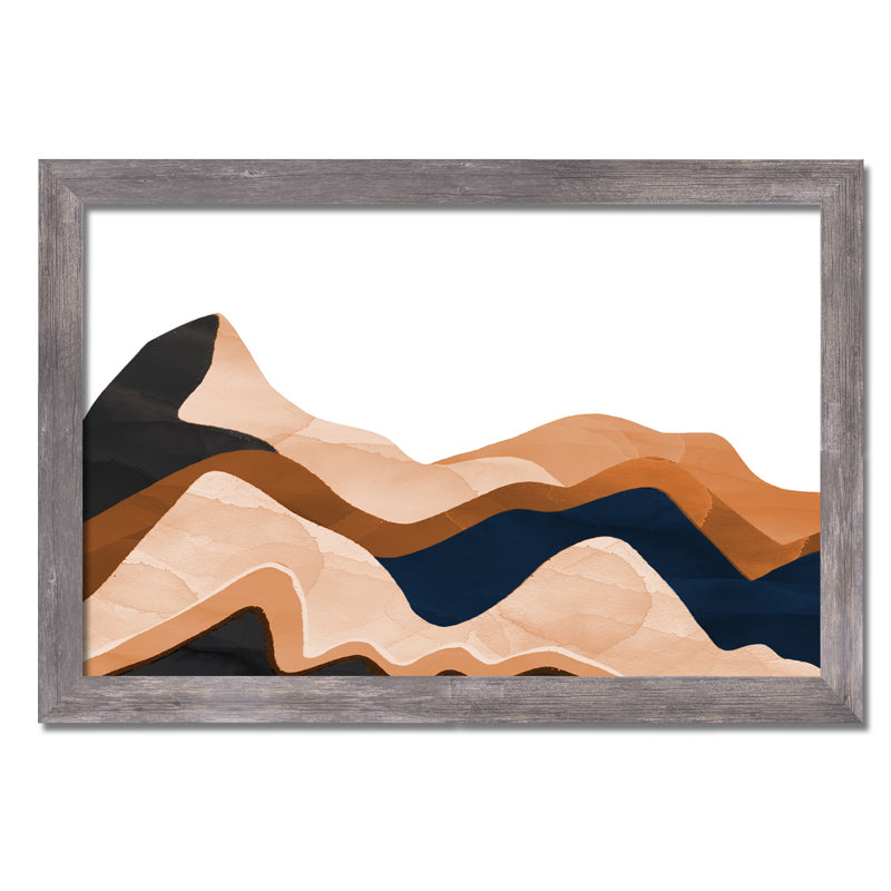 Terracotta marine des montagnes - peinture encadrée