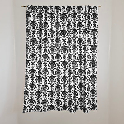 Poplin Damask Print Polyester Window Curtain 58 Inch Wide