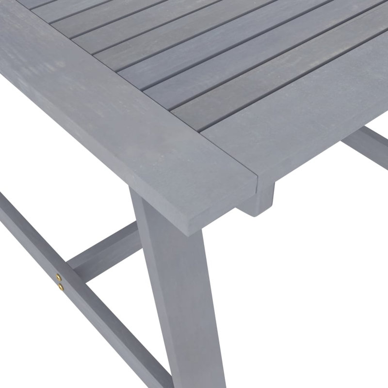 Stanfield Acacia Solid Wood Dining Table, H74 x L88 x W88cm, Grey
