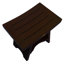 Banc de douche rectangulaire en bois massif avec tablette Ripley EcoDecors-124981002-124981001