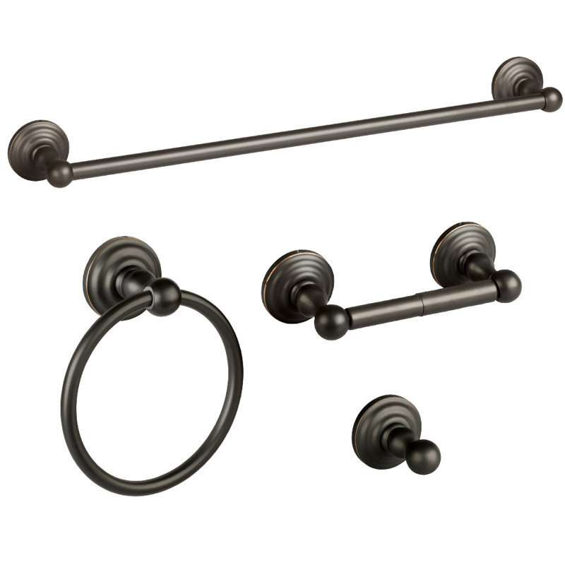 Ensemble d'accessoires de salle de bain 4 pièces Design House Calisto, Bronze huilé