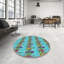Tapis bleu/vert à motifs-1581122152