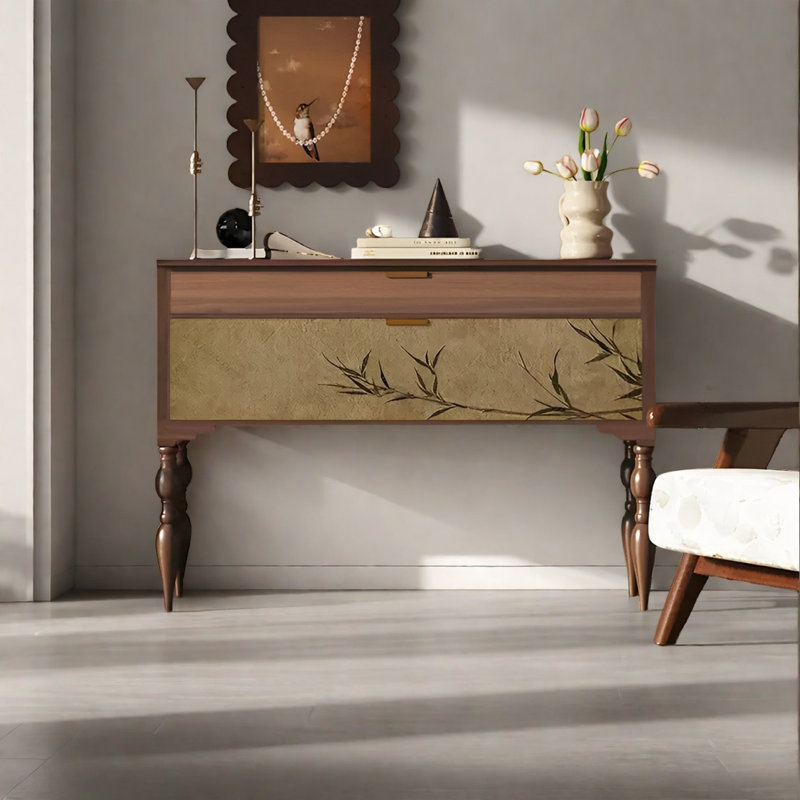 Console rétro avec tiroirs Retro, Brun