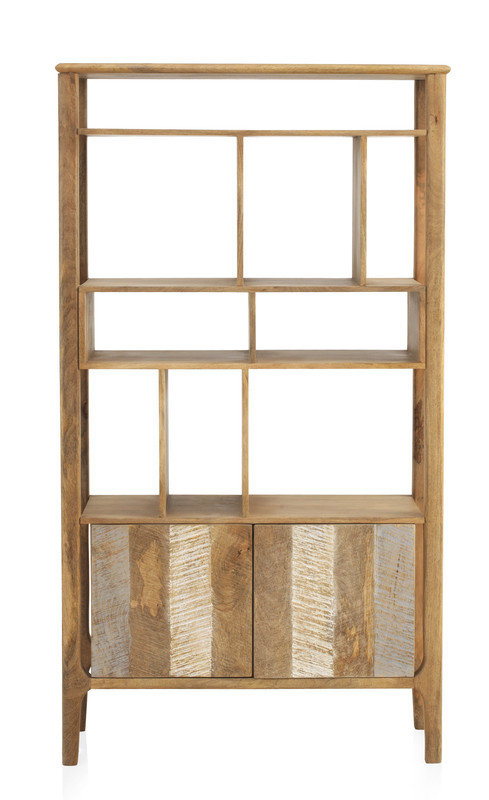 Muna 180cm H x 100cm W Solid Wood Library Bookcase